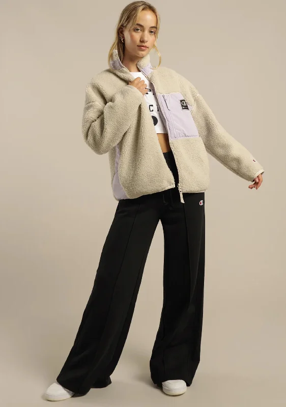 Champion Women's Rib Mix Media Reversible Jacket <br> CRYQN IED Welt Pockets Slit Pockets Flap Pockets