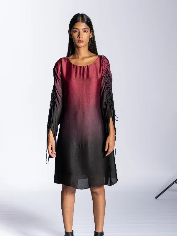 Red Drawstring Dress Tunics Lace romantic