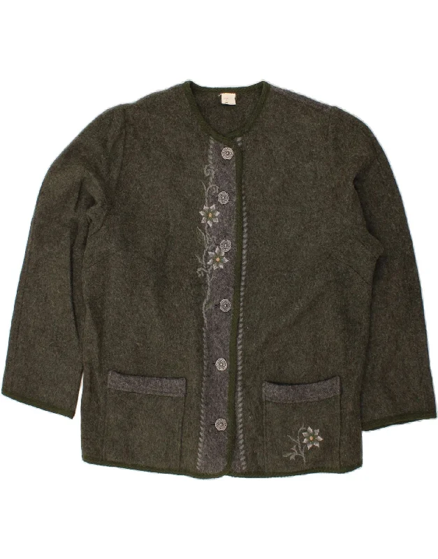 VINTAGE Womens 6 Button Blazer Jacket UK 20 2XL Green Floral Collared Jacket Crew Neck Jacket Turtle Neck Jacket VINTAGE Womens 6 Button Blazer Jacket UK 20 2XL Green Floral Collared Jacket Crew Neck Jacket Turtle Neck Jacket
