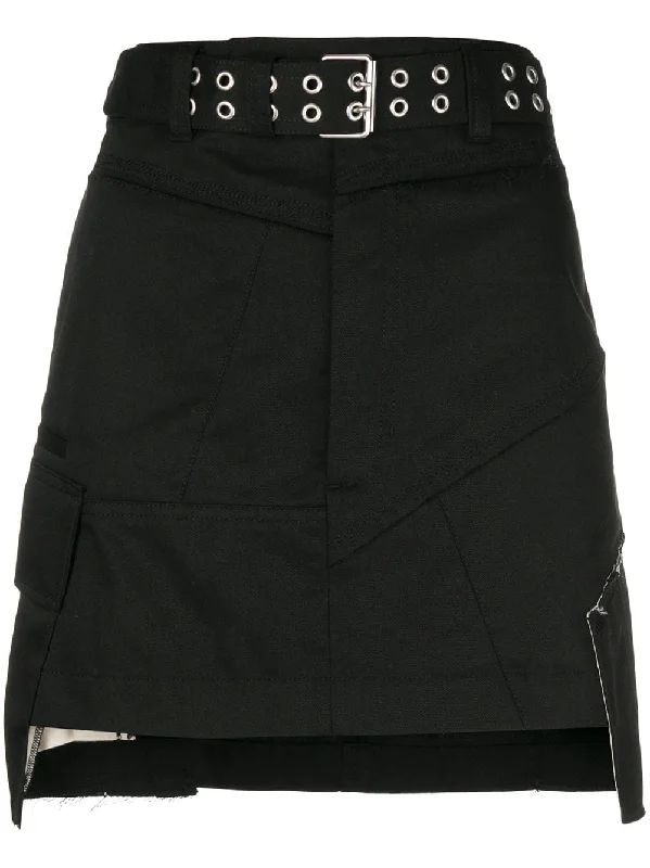 military patch mini skirt corduroy skirt textured