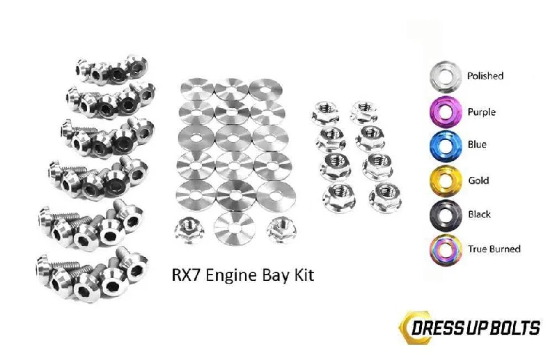 Mazda RX-7 FC/FC3S (1986-1991) Titanium Dress Up Bolts Engine Bay Kit Tunics Yoga stretchy