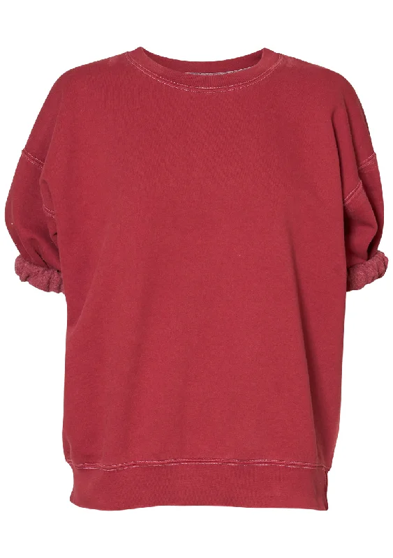 Stanza Sweatshirt Rose Hoodie with Hem Contrast Bold Stylish