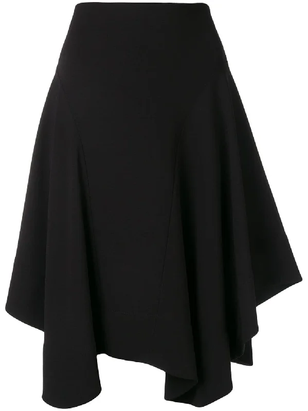 handkerchief hem midi skirt satin skirt smooth