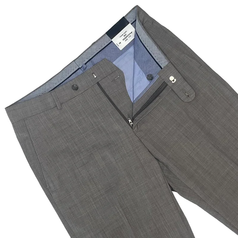 Grey Multi Deco Dress Pant - Soho Fit | Ballin Formal Linen Trousers