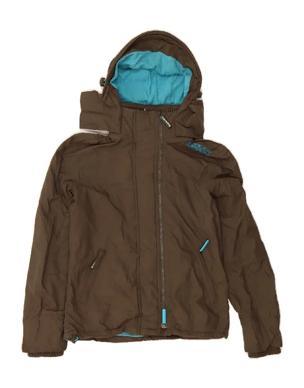 SUPERDRY Womens Graphic Windbreaker Jacket UK 14 Medium Brown Print Jacket Jacquard Jacket Patchwork Jacket SUPERDRY Womens Graphic Windbreaker Jacket UK 14 Medium Brown Print Jacket Jacquard Jacket Patchwork Jacket