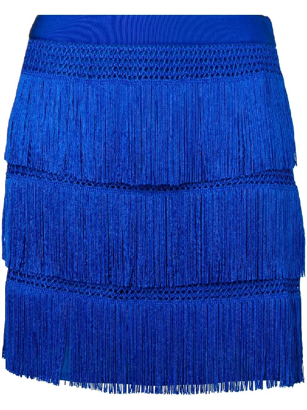 flapper fringe skirt cashmere skirt rich