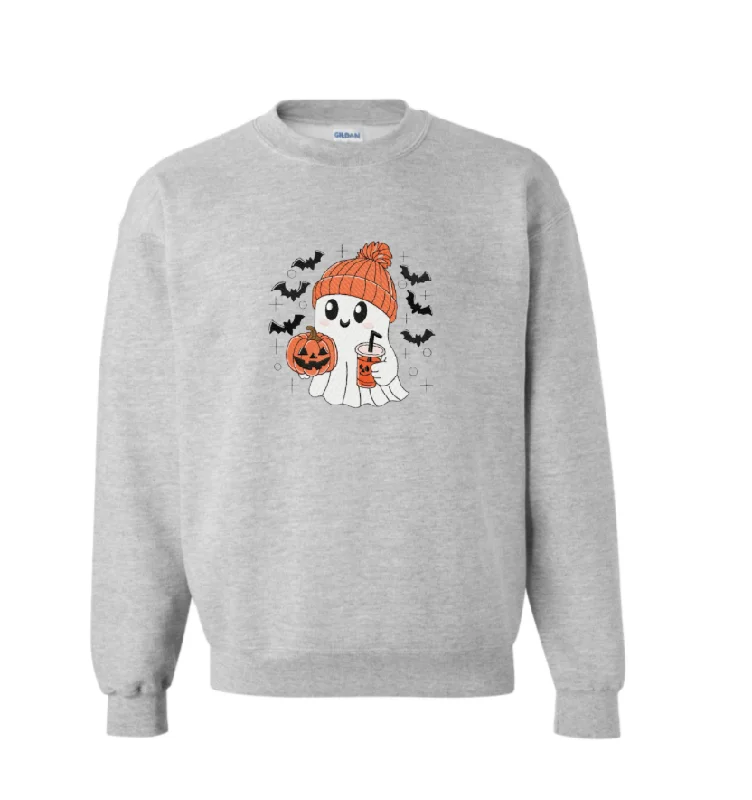 Pumpkin Ghostie Sweatshirt Hoodie with Earth Tones Natural Calm