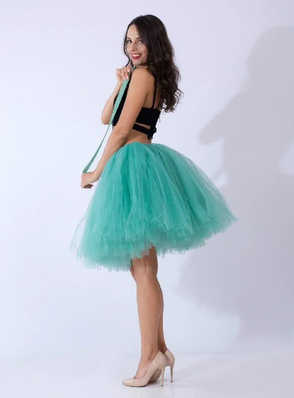 Light Green Tulle Short Dance Tutu Skirt lace skirt delicate