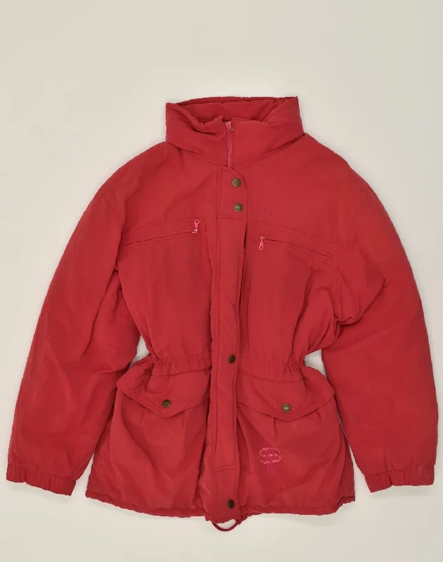 LOTTO Womens Padded Jacket UK 18 XL  Red Polyester Insulated Jacket Fitted Jacket Loose Jacket