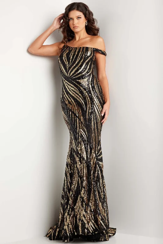 Jovani -37351 Embellished Beaded Sequin Mermaid Dress Tunics Practical durable