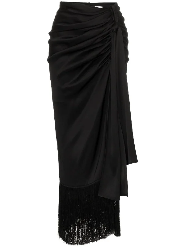 Asti Wrap Silk Skirt corduroy skirt durable