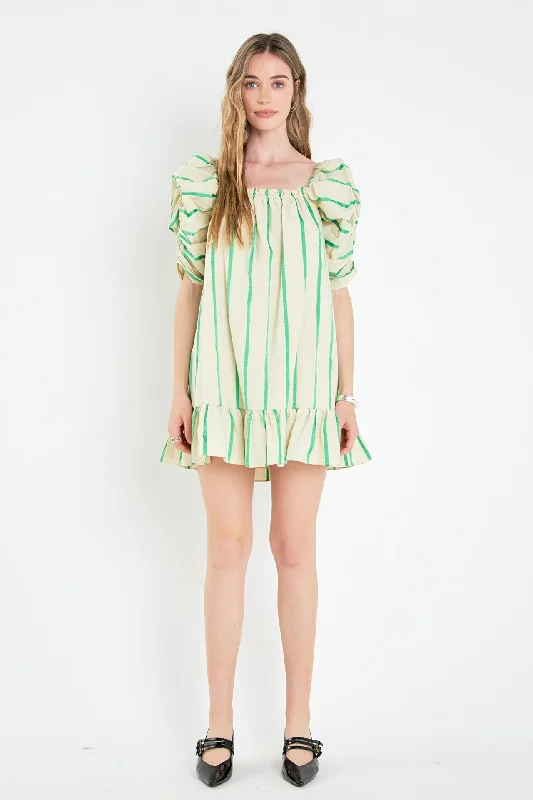 English Factory - Stripe Babydoll Dress