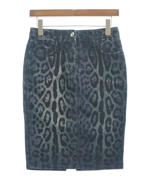 DOLCE&GABBANA Knee length skirts high slit skirt