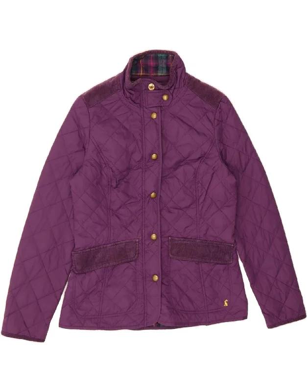JOULES Womens Quilted Jacket UK 12 Medium Purple Polyamide Trench Coat Raincoat Waterproof Jacket JOULES Womens Quilted Jacket UK 12 Medium Purple Polyamide Trench Coat Raincoat Waterproof Jacket