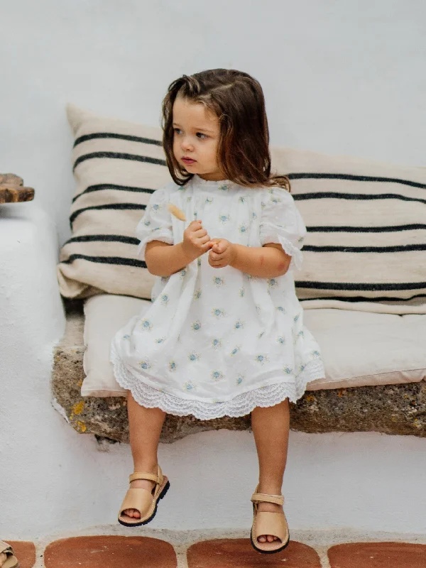 SS23 Wedoble White & Blue Floral Plumeti Dress Tunics Print Colorful