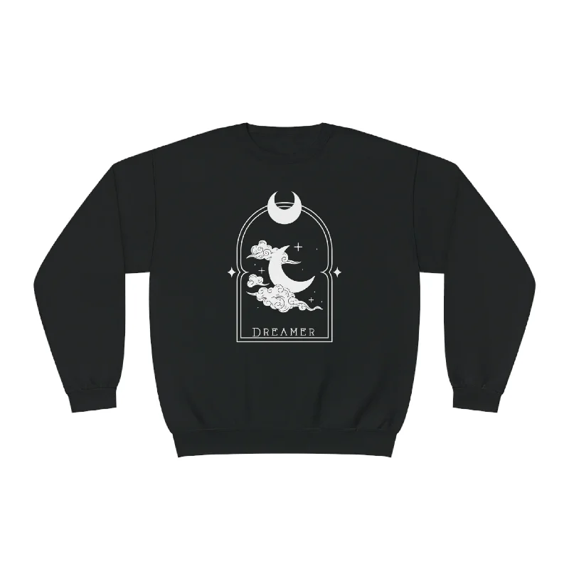 Dreamer - Unisex NuBlend® Crewneck Sweatshirt Hoodie with Toggle Buttons Decorative Unique Dreamer - Unisex NuBlend® Crewneck Sweatshirt Hoodie with Toggle Buttons Decorative Unique