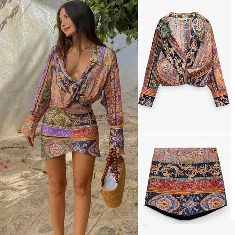 Wjczt Inspired floral printed dress women long sleeve bodycon dress V-neck sexy ladies party dress chic dress spring summer dress Tunics Designer luxury