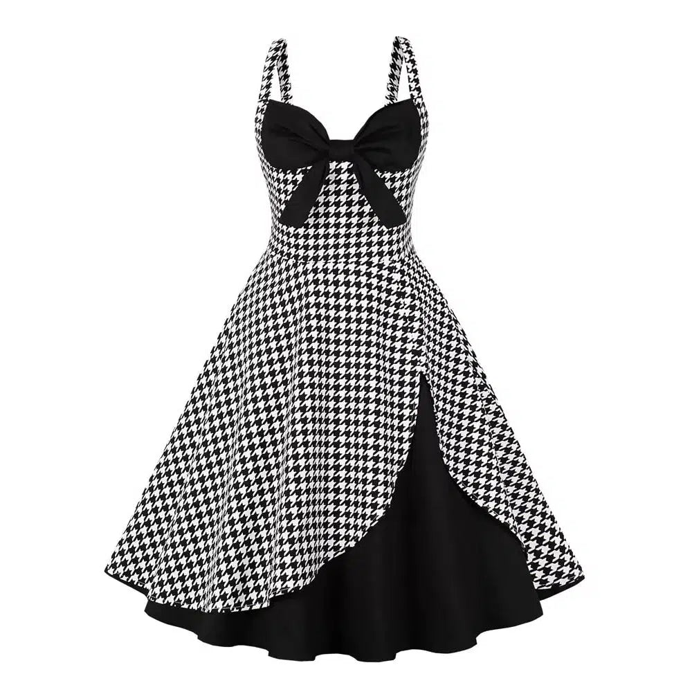 GGR Shelby Swing Dress in Houndstooth Tunics Versatile functional