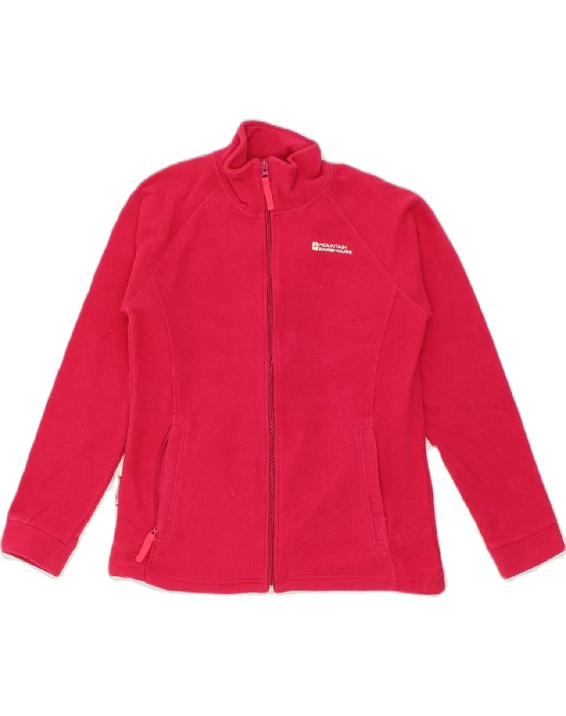 MOUNTAIN WAREHOUSE Womens Fleece Jacket UK 10 Small  Red Polyester Fleece Fabric Down Fabric Feather Fabric