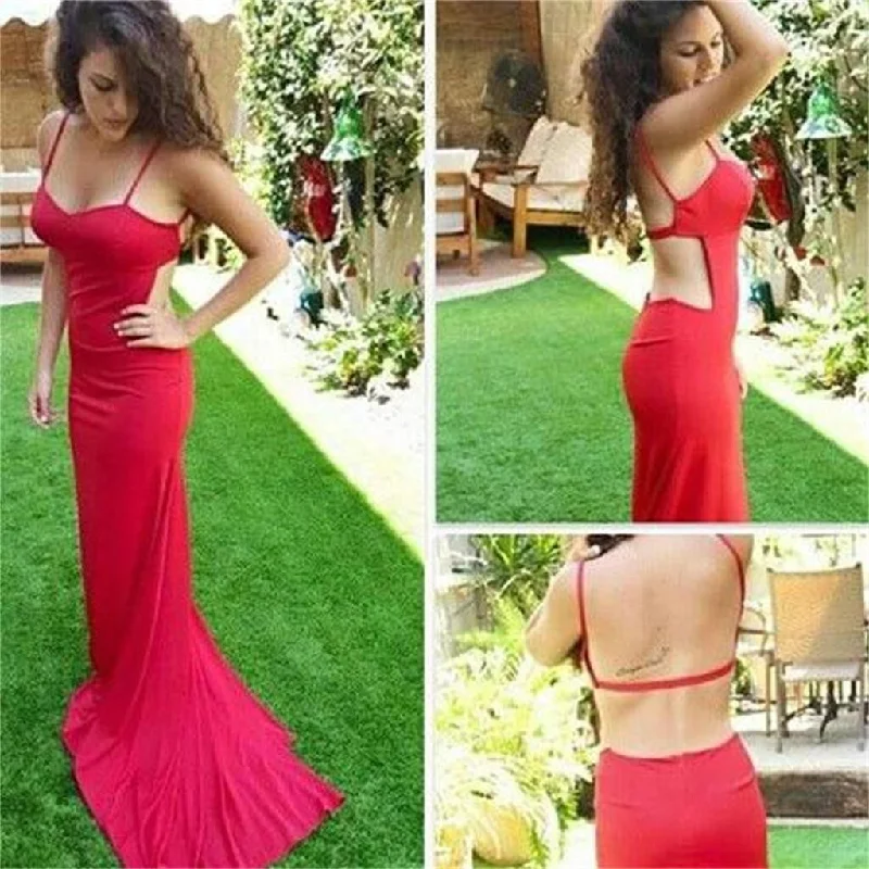 Spaghetti Straps Prom Dresses,Sexy Prom Dresses,Mermaid Party Dresses ,Open Back Prom Dresses,Unique Prom Dresses ,Evening dresses, Prom Dresses,Long Prom Dress,PD0064 Tunics Occasion special