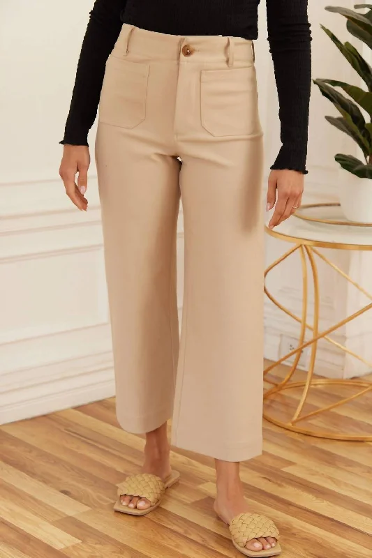 Super Stretch Knit Pant In Taupe Comfortable Jogger Trousers