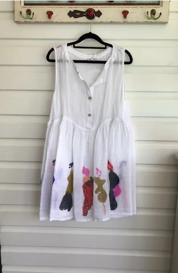 Bright Ladies Gauze Linen Tunic/Dress