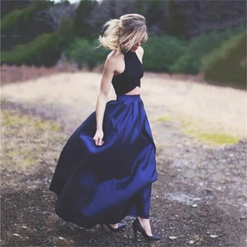 Two Pieces Prom Dress,Halter Prom Dress,Graduation Party Dress ,A-line Prom Dress,Custom Prom Dresses ,Evening Dresses, Prom Dresses,Long Prom Dress,PD0067 Tunics Ceremony elegant