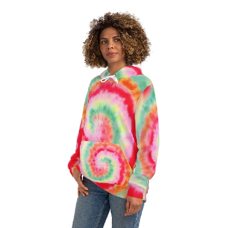 Bynelo Tie Dye Rainbow Unisex Fashion Hoodie Hoodie with Ribbed Cuffs Snug Fit Comfort