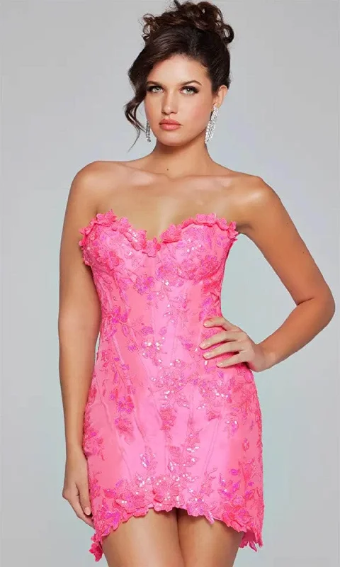 Jovani 40380 - Strapless Sequin Lace Cocktail Dress Tunics Stylish modern