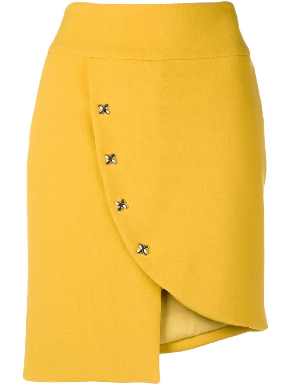 fitted button skirt corduroy skirt durable