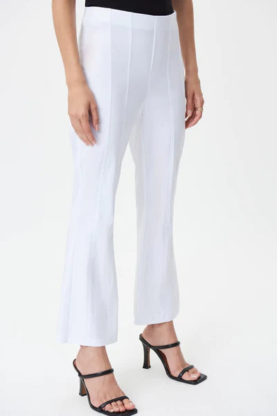 Women's Joseph Ribkoff | Millennium Flare Crop Pant | White Comfy High-Waist Jeans