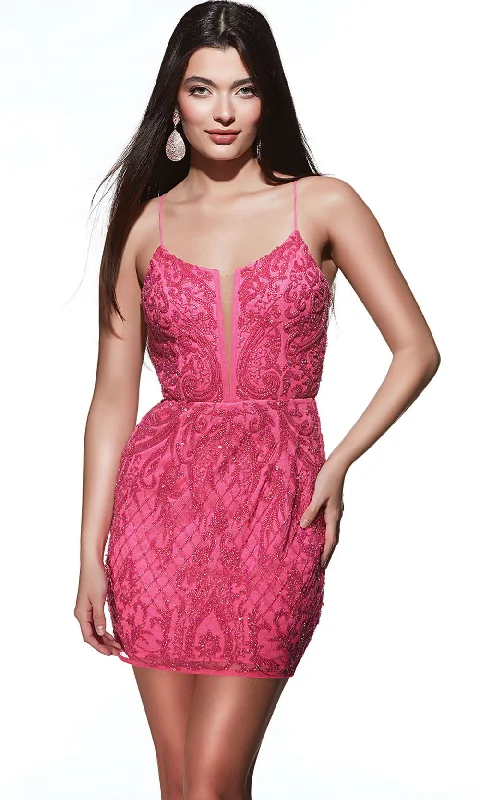 Alyce Paris 4842 - Sheath Bead Embellished Cocktail Dress Tunics Fashionable chic