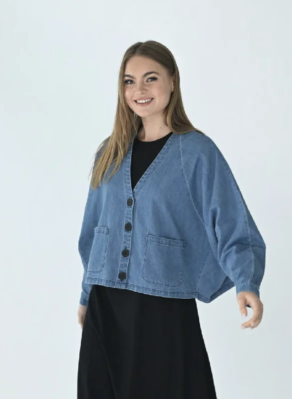 Concept Relaxed Denim Jacket Cotton Fabric Linen Fabric Terry Fabric