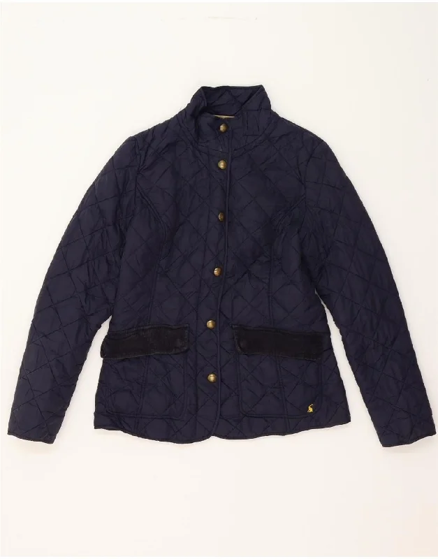 JOULES Womens Quilted Jacket UK 10 Small Navy Blue Striped Jacket Polka Dot Jacket Floral Jacket JOULES Womens Quilted Jacket UK 10 Small Navy Blue Striped Jacket Polka Dot Jacket Floral Jacket