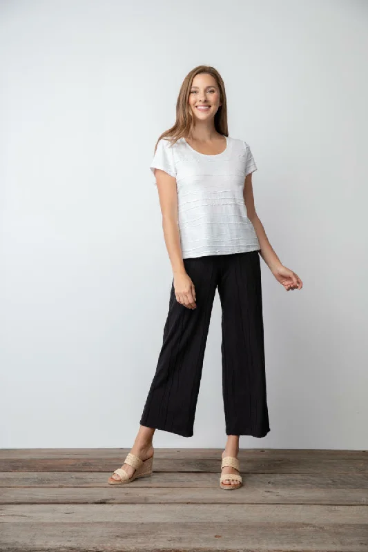 Women's Habitat | Comfy Cotton Blend Easy Flood Pant | Black Chic Black Leggings