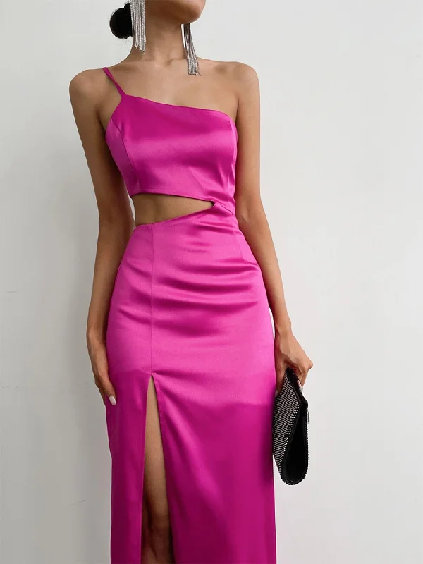 Wjczt Sexy New Strap One Shoulder Elegant Dresses For Women 2023 High Fork Marriage Dress Mujer Bodycorn Party Dresses Clothes Outfits Tunics Top Casual