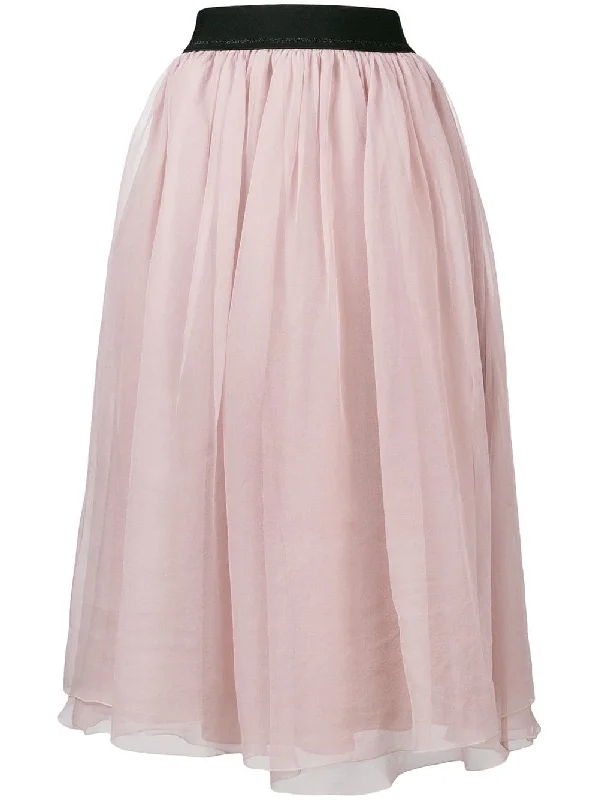 high-waist midi skirt wool skirt thick