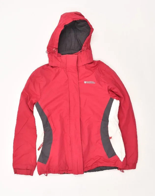 MOUNTAIN WAREHOUSE Womens Hooded Windbreaker Jacket UK 8 Small Red Striped Jacket Polka Dot Jacket Floral Jacket MOUNTAIN WAREHOUSE Womens Hooded Windbreaker Jacket UK 8 Small Red Striped Jacket Polka Dot Jacket Floral Jacket