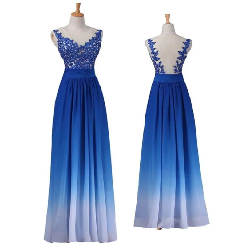 Chiffon Prom Dresses,Gradient Dresses,Blue Prom Dresses, Lace Appliques Prom Dresses,Party Dresses ,Cocktail Prom Dresses ,Evening Dresses,Long Prom Dress,Prom Dresses Online,PD0189 Tunics Mesh breathable