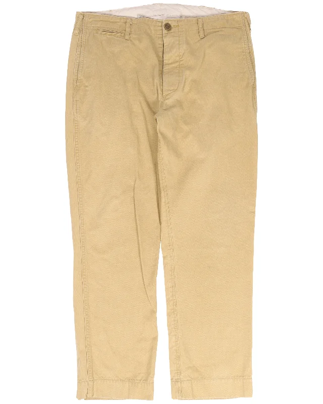 Cotton-Canvas Pants Casual Track Pants