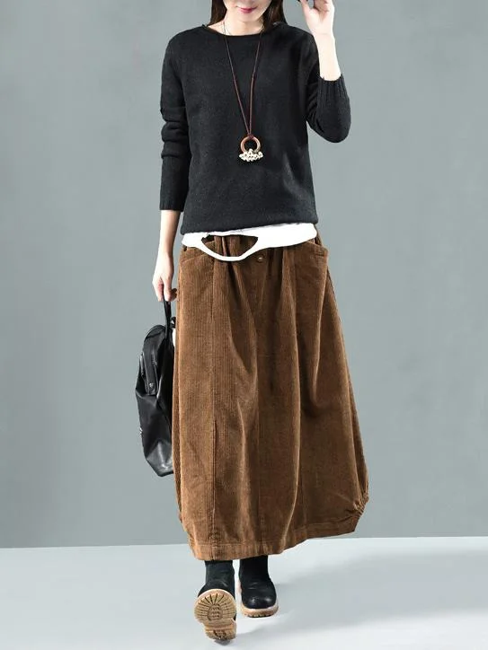 Latest Corduroy Solid Skirt lace skirt feminine