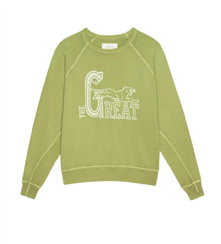 Women's The College Sweatshirt In Grassland Hoodie with Slit Hem Functional Movement