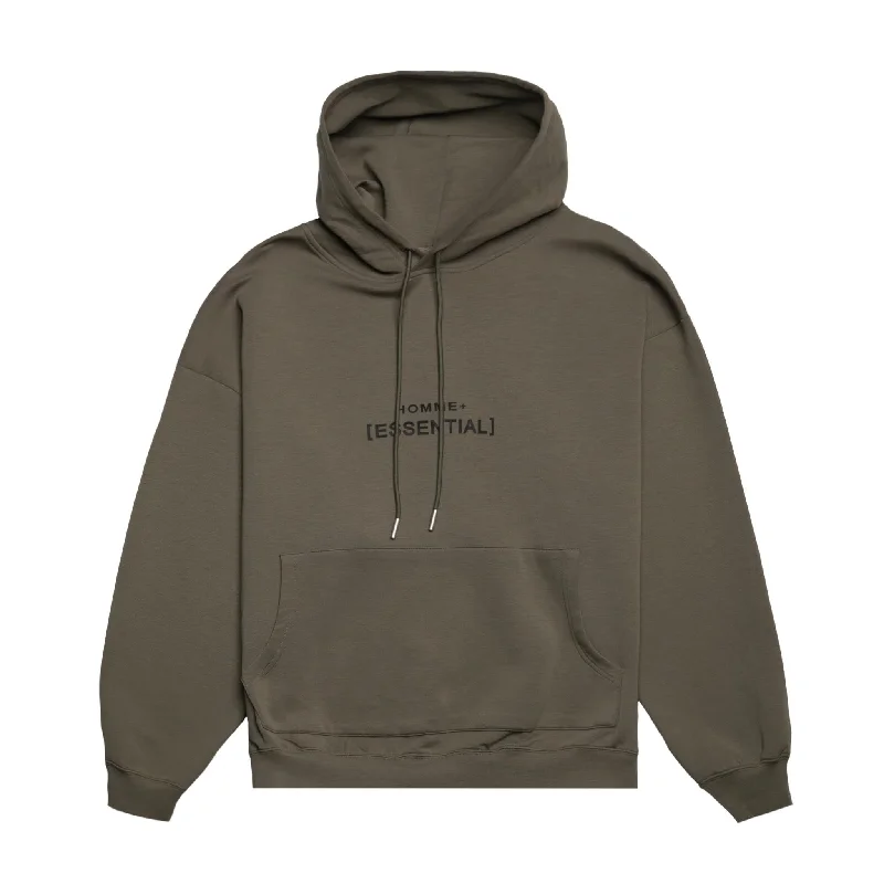 HOMME+ Essentials Hoodie Concrete Hoodie with Cropped Fit Short Trendy