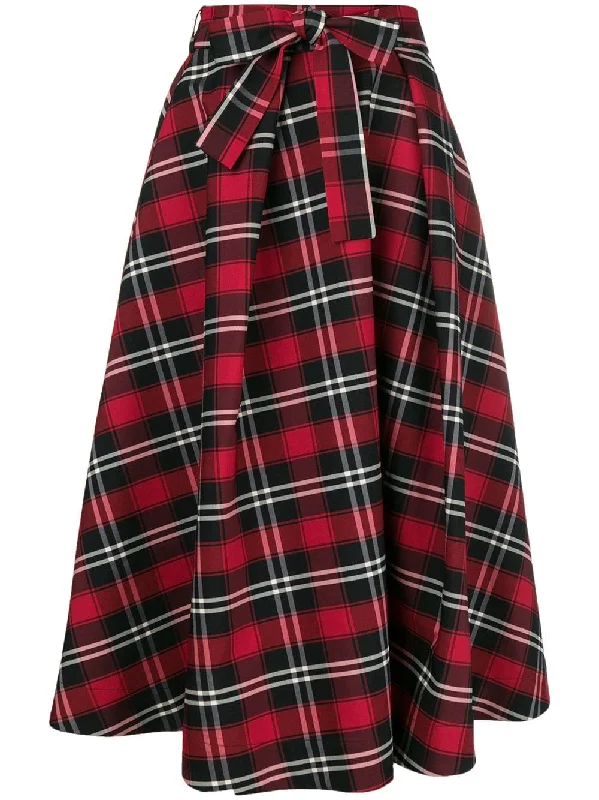 checked midi skirt lace skirt elegant