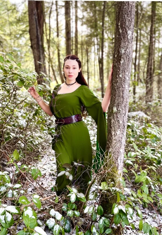 Reminisce - Faerie Women’s Medieval Viking Dress - Renaissance Faire Costume - Fairy Elf Cosplay Chemise Tunics Formal black
