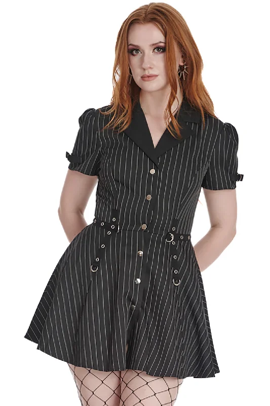 Banned Black Core Button Up Dress Turtleneck Warm Winter