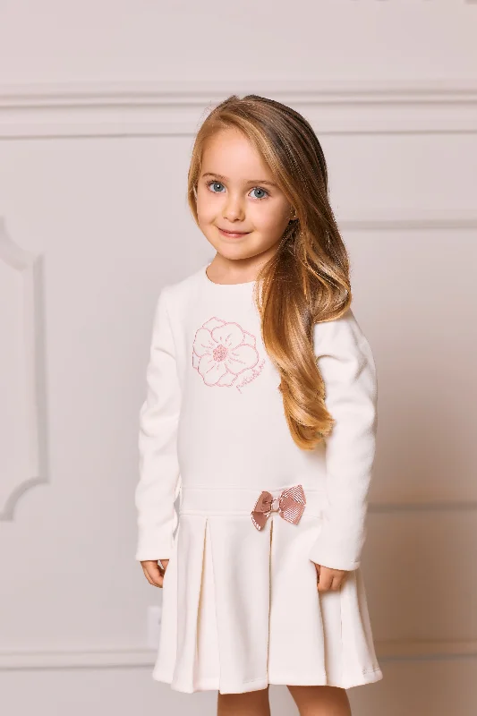 Patachou Ivory Rose Motif Dress Tunics Sophisticated sleek