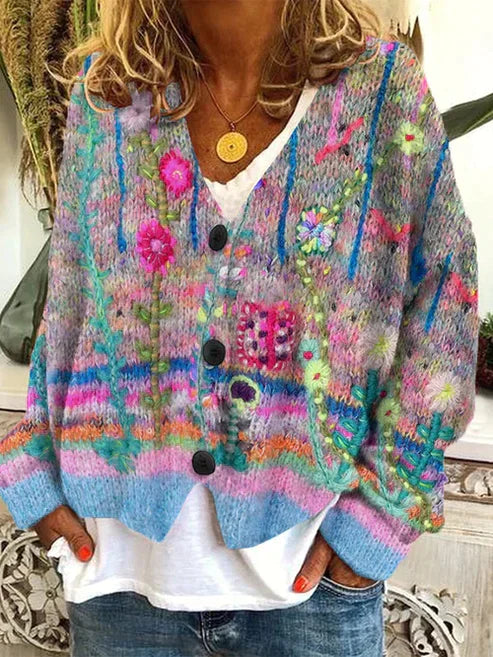Celine® | Colorful & Stylish Printed Jacket with Buttons Denim Jacket Leather Jacket Suede Jacket