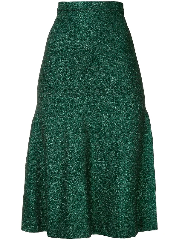 Allude Metallic Knit Skirt cashmere skirt soft