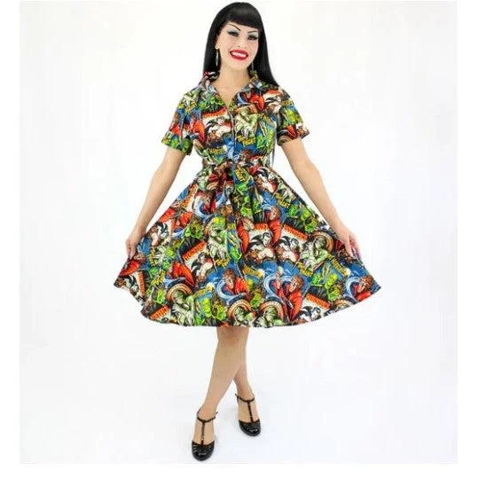Hollywood Monsters Circle Dress by Hemet Tunics Velvet soft